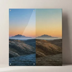 Acrylic Photo Prints vs Canvas Prints side by side comparision