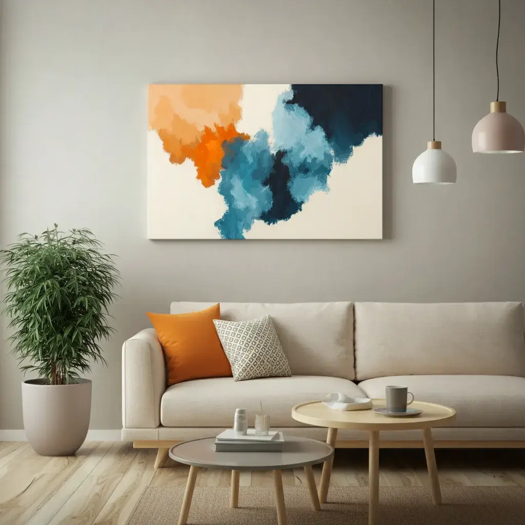 Canvas prints in the living room