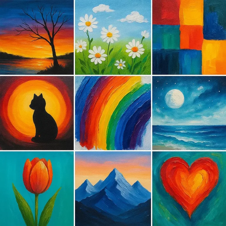 Variety of Acrylic Painting Ideas for Beginners