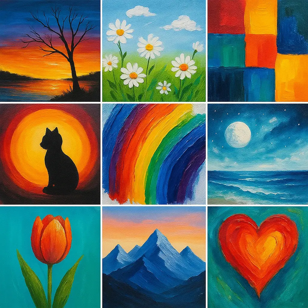 Variety of Acrylic Painting Ideas for Beginners