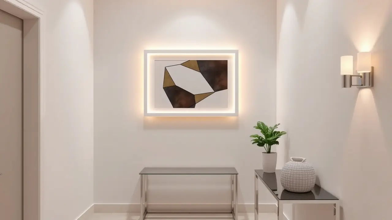 Large Acrylic Photo Frame in Entry Way