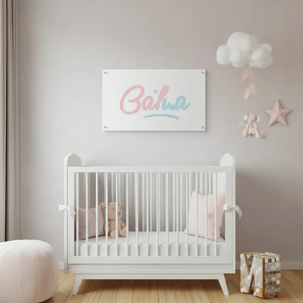 Personalised Name Signs on acrylic frame